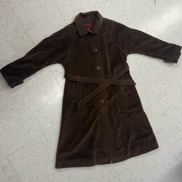 Vintage 1960s/ 1970s Julie de Roma Brown Belted Cashmere Blend Coat USA Made M/L - Picture 2 of 16